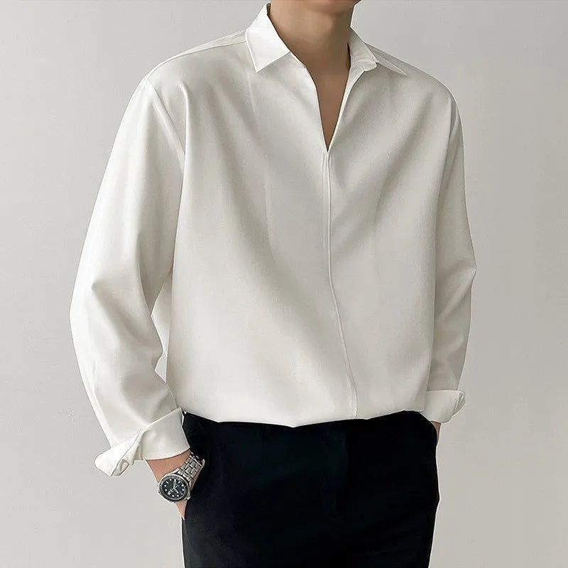 Oversized Korean Button-up