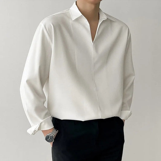 Oversized Korean Button-up