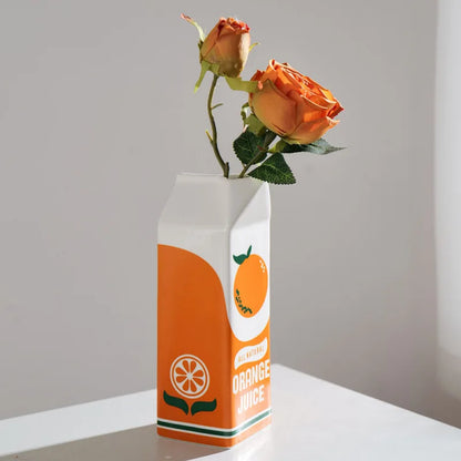 Ceramic Orange Juice Carton