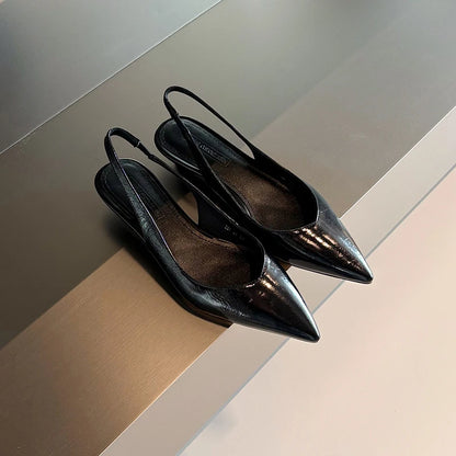 Pointed Toe Slingback Flats