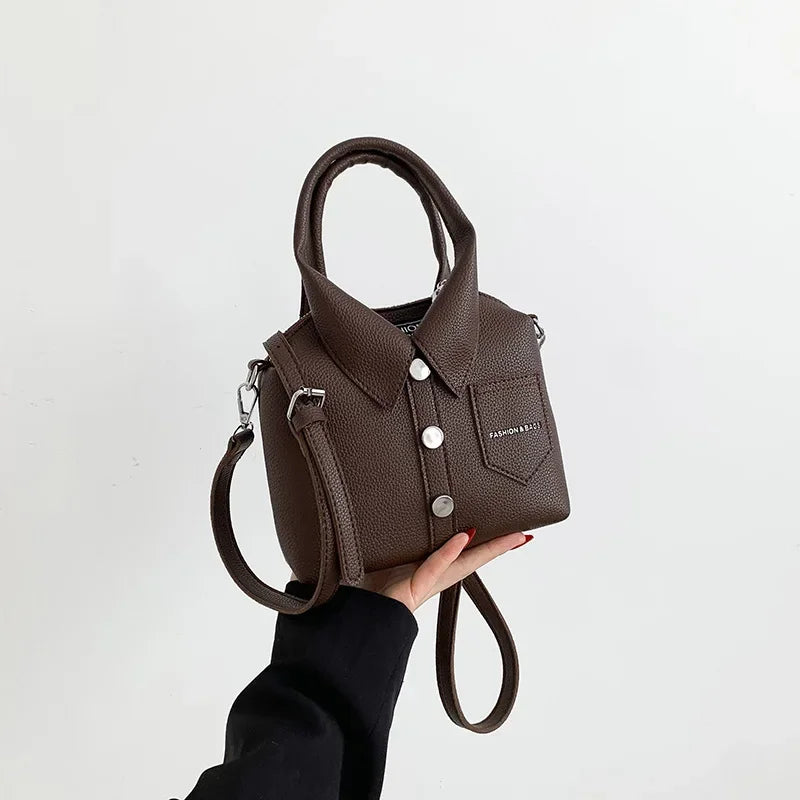 Shirt-Style Crossbody Bag