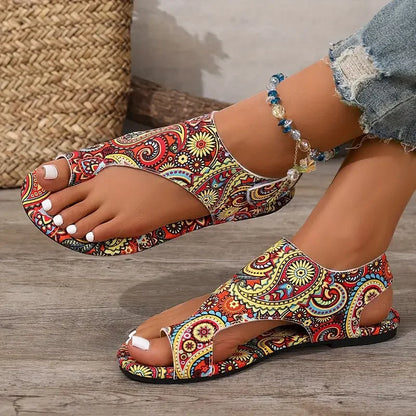 Printed Flat Sandals