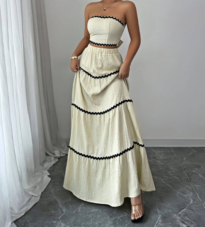 Strapless Bandeau Top & Maxi Skirt