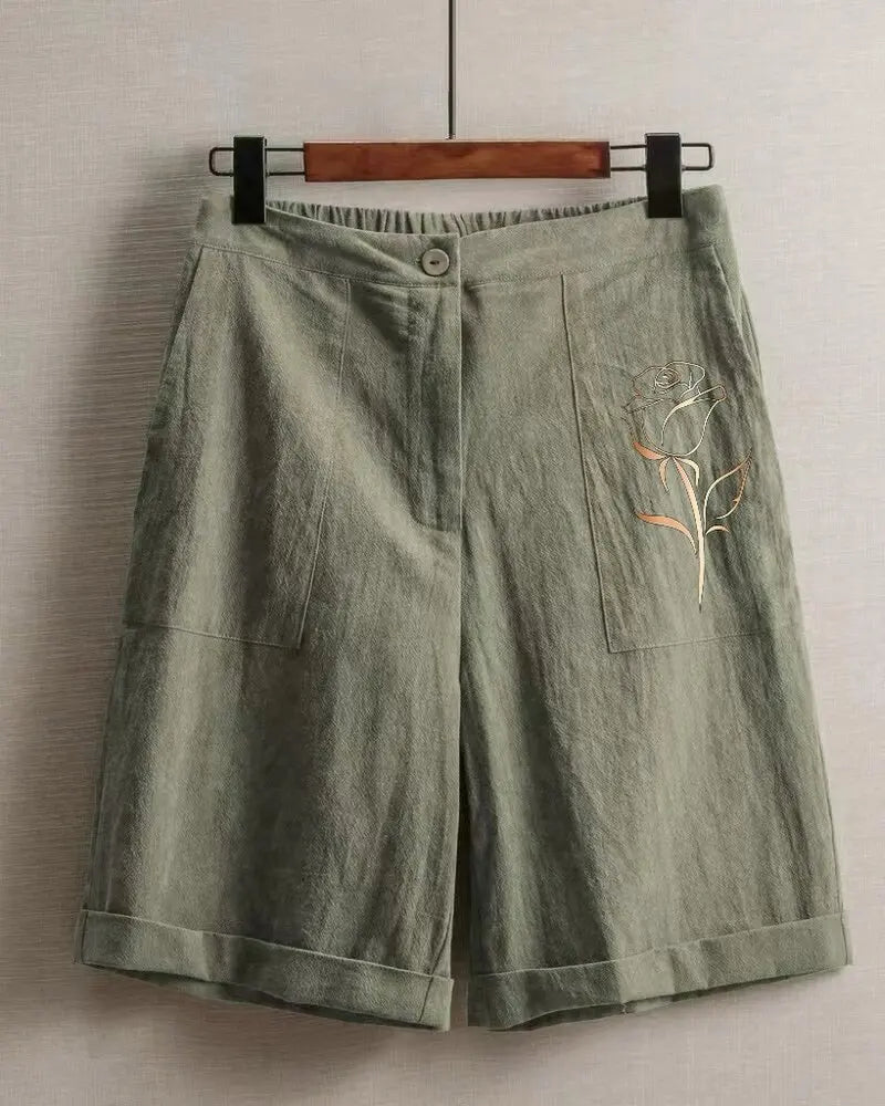 Linen Rose Shorts