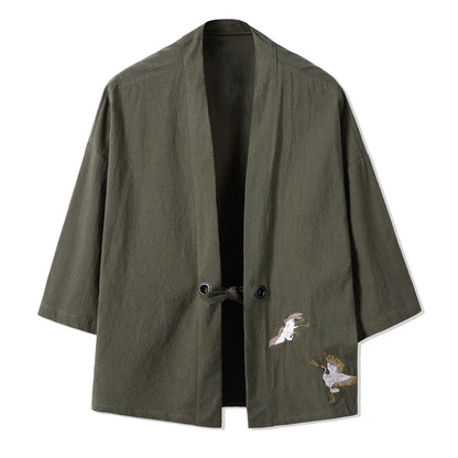 Kimono Crane Embroidery