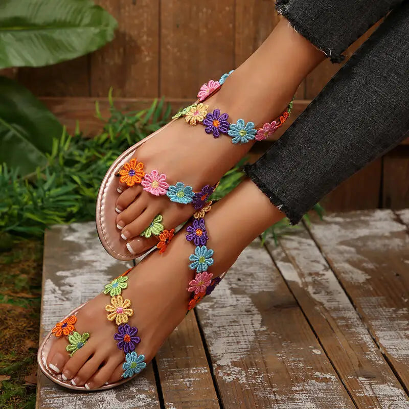 Embroidered Sandals