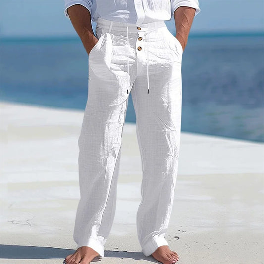 Cotton Straight-leg Trousers