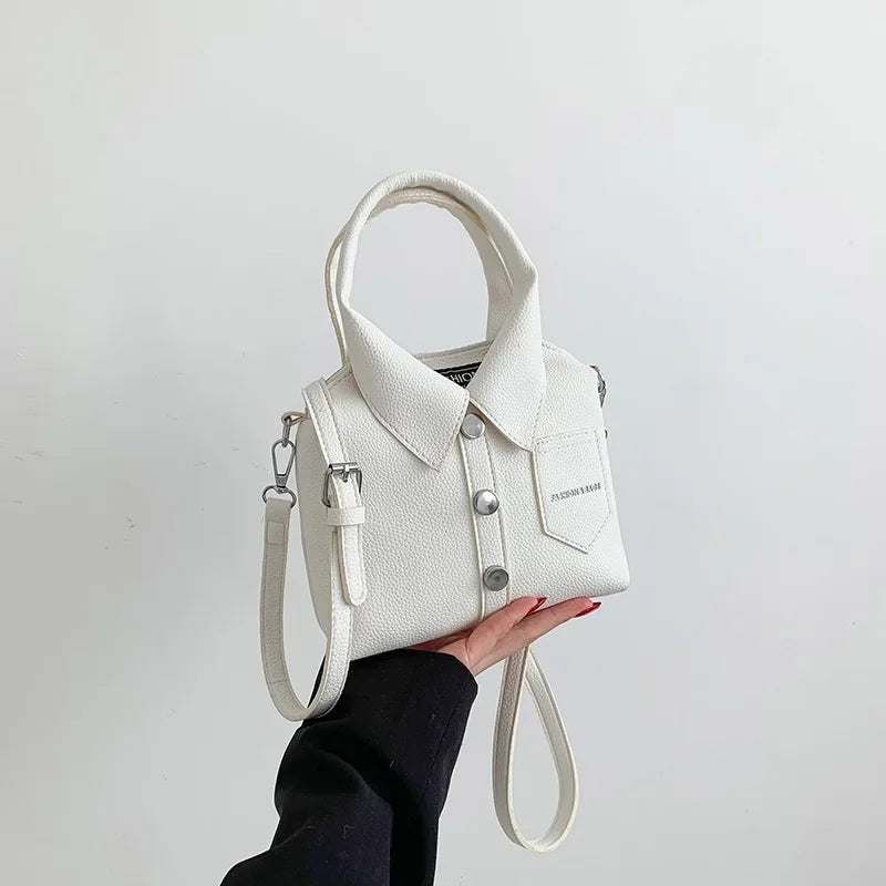 Shirt-Style Crossbody Bag