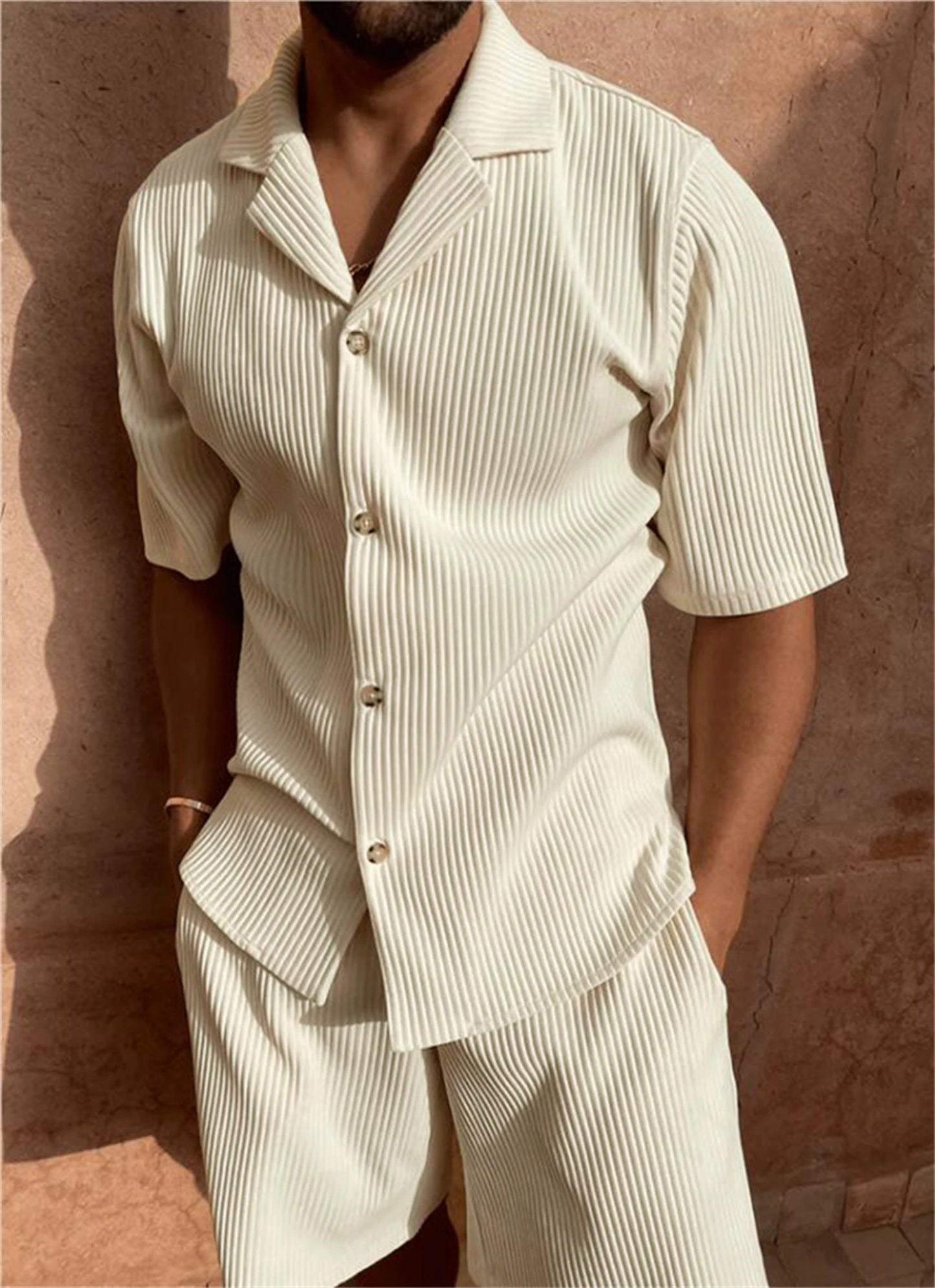 Two-piece Pleated Set