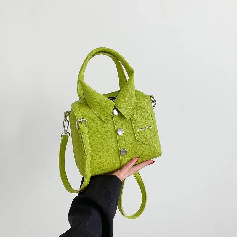 Shirt-Style Crossbody Bag