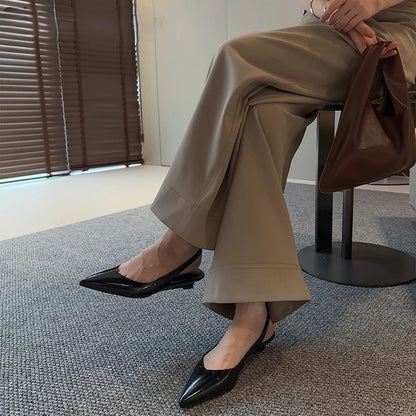 Pointed Toe Slingback Flats