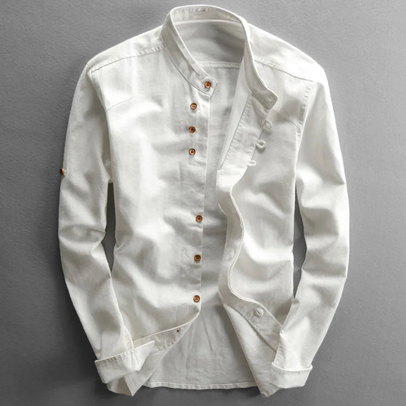 Japan Style Linen Cotton Button-up