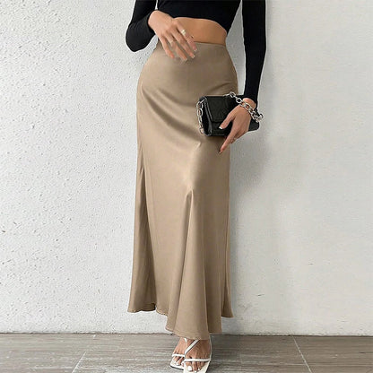 Satin Midi Skirt