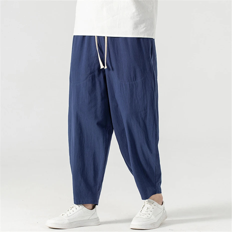 Cotton Linen Baggy Pants
