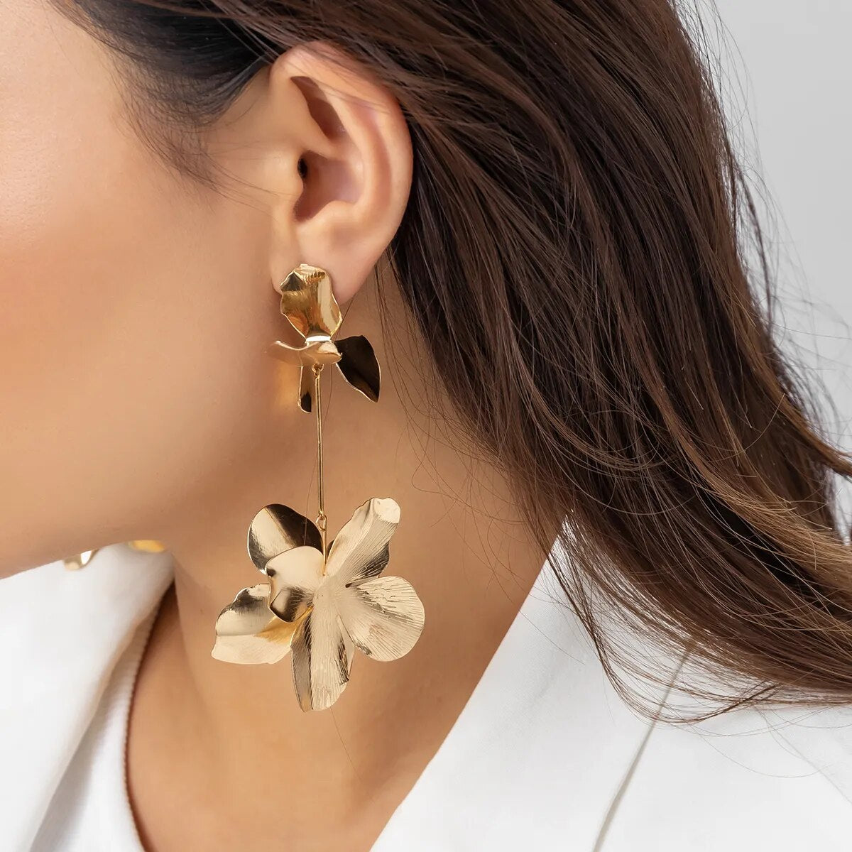 Flower Pendant Earrings