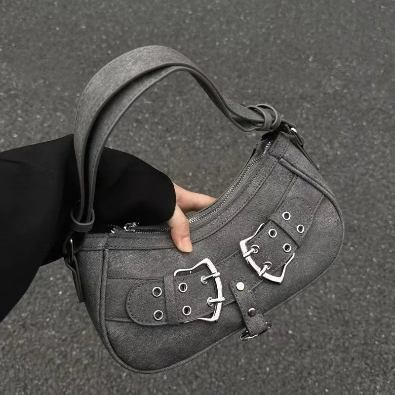 Grey Shoulder Bag