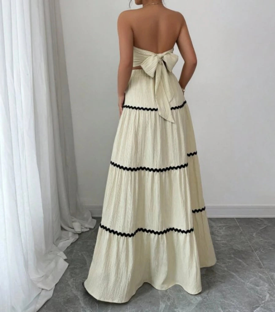 Strapless Bandeau Top & Maxi Skirt