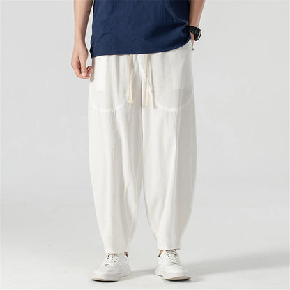 Cotton Linen Baggy Pants