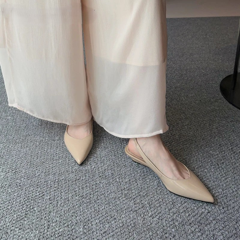 Pointed Toe Slingback Flats