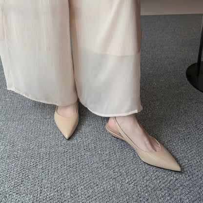 Pointed Toe Slingback Flats