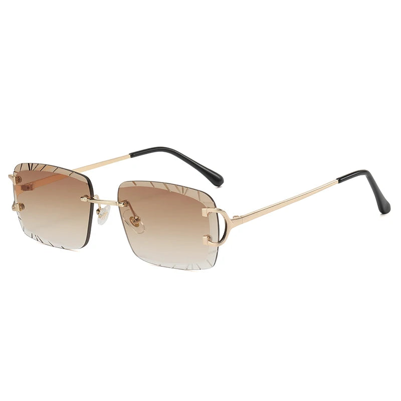 Diamond Rimless Sunglasses