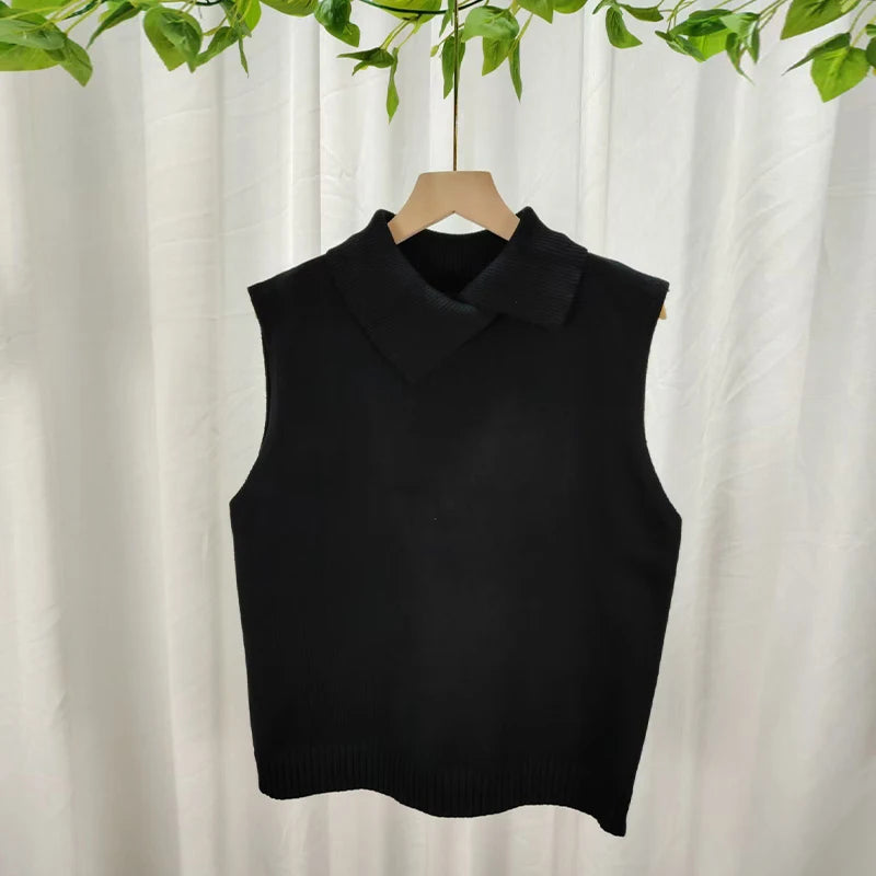 Collared Knit Vest