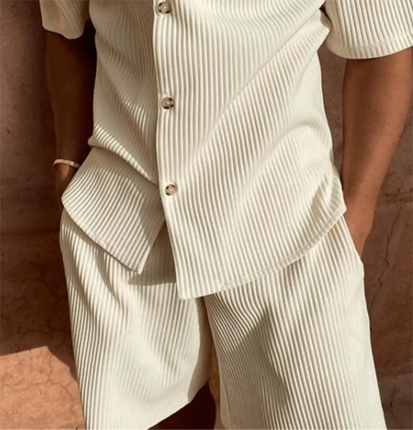 Two-piece Pleated Set