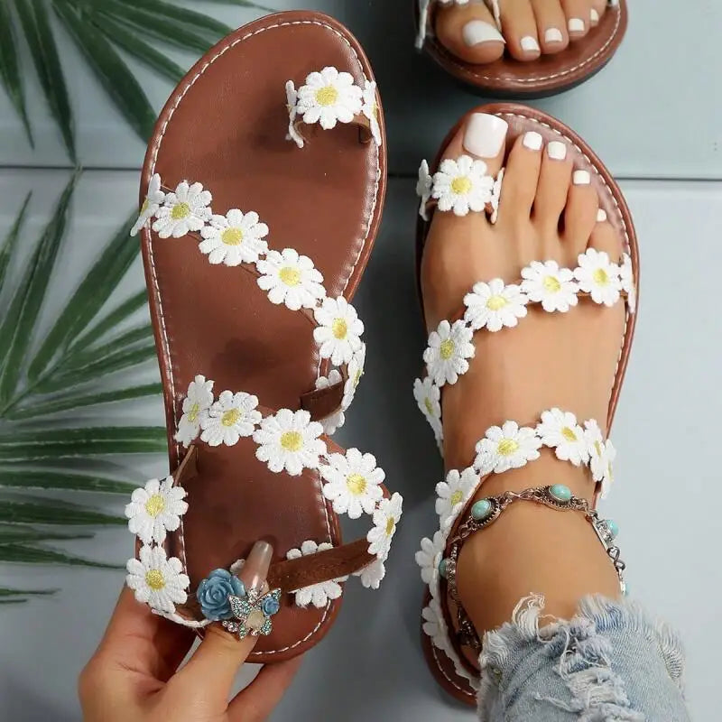 Embroidered Sandals