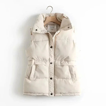 Drawstring Padded Vest
