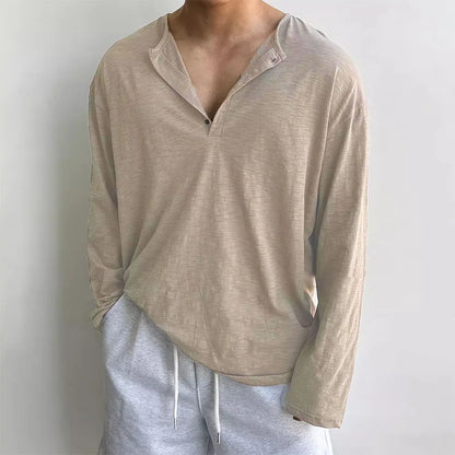 Cotton Pullover Henley