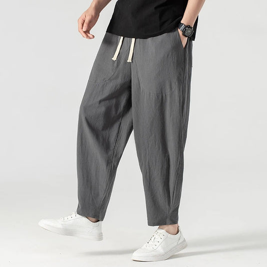 Cotton Linen Baggy Pants