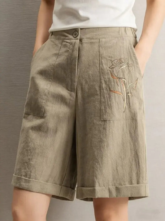 Linen Rose Shorts