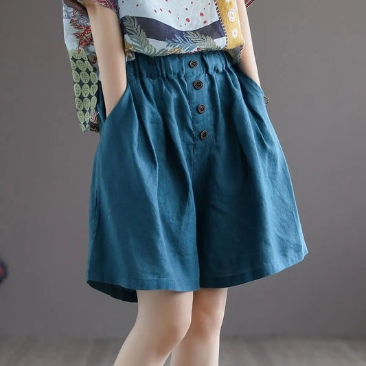 Knee-Length Cotton Shorts