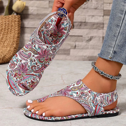 Printed Flat Sandals