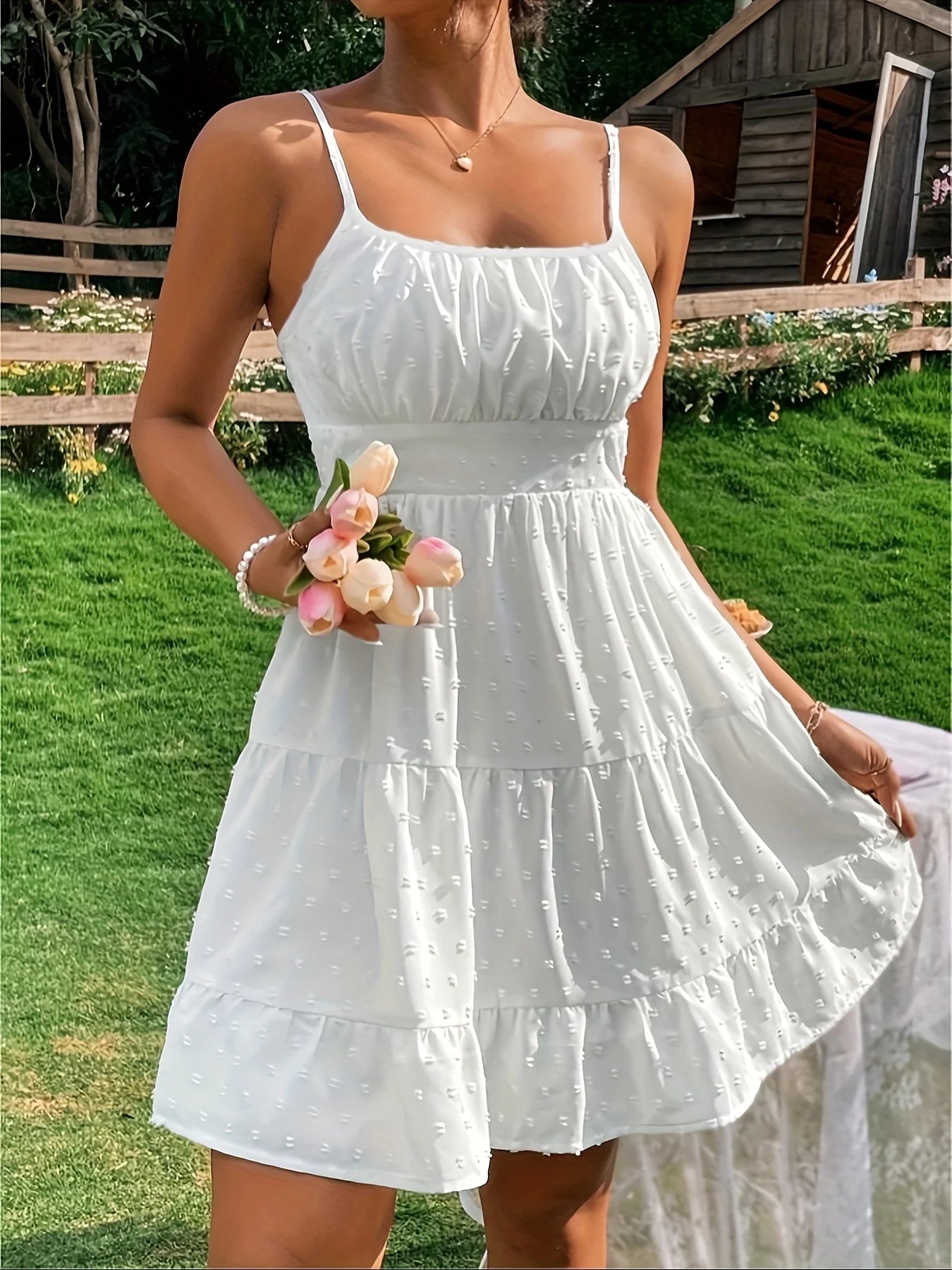 Swiss dot Mini Dress