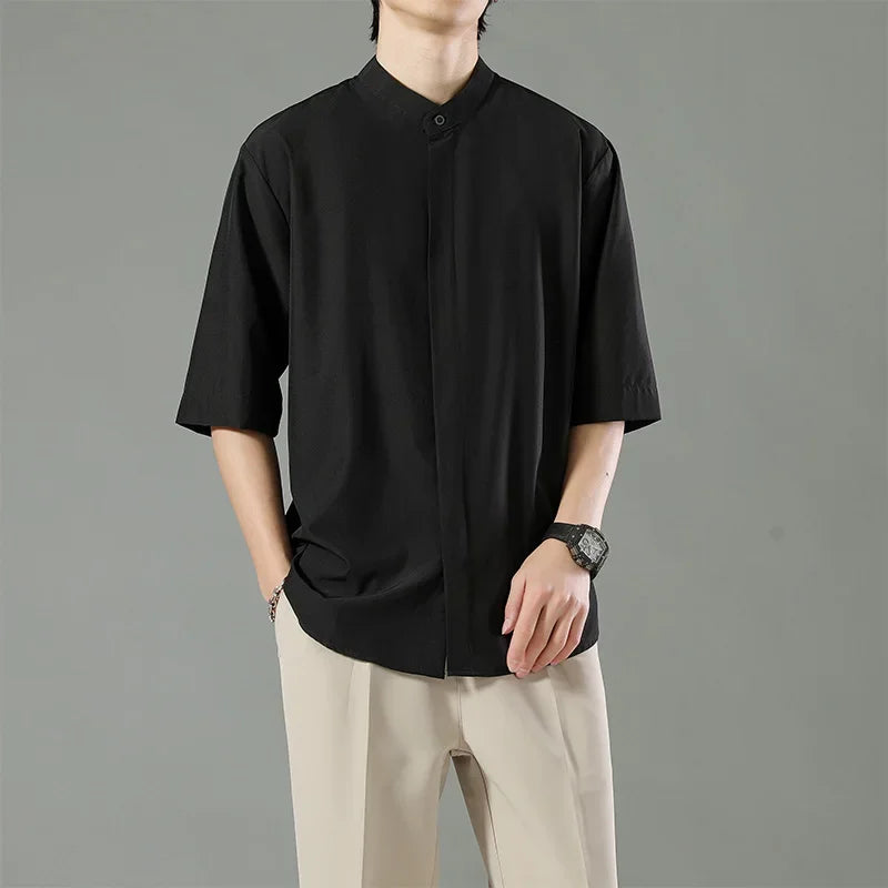 Mandarin Collar Shirt