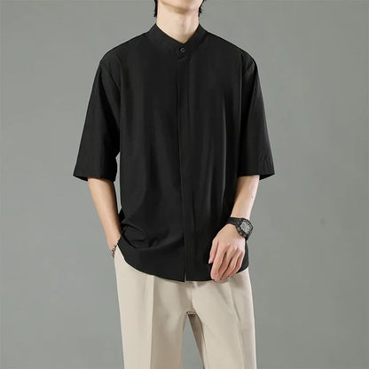 Mandarin Collar Shirt