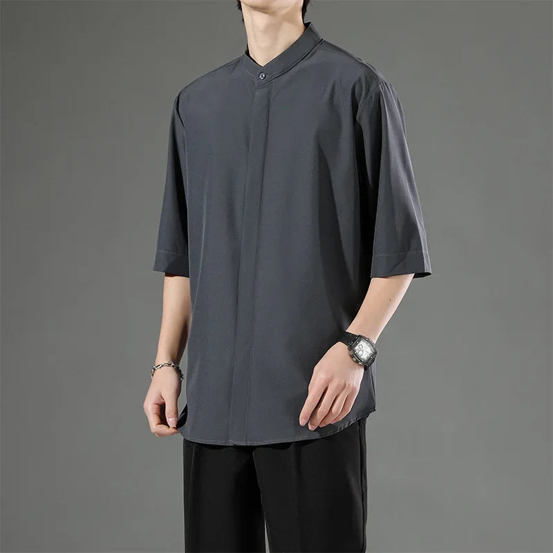 Mandarin Collar Shirt
