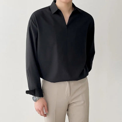 Oversized Korean Button-up