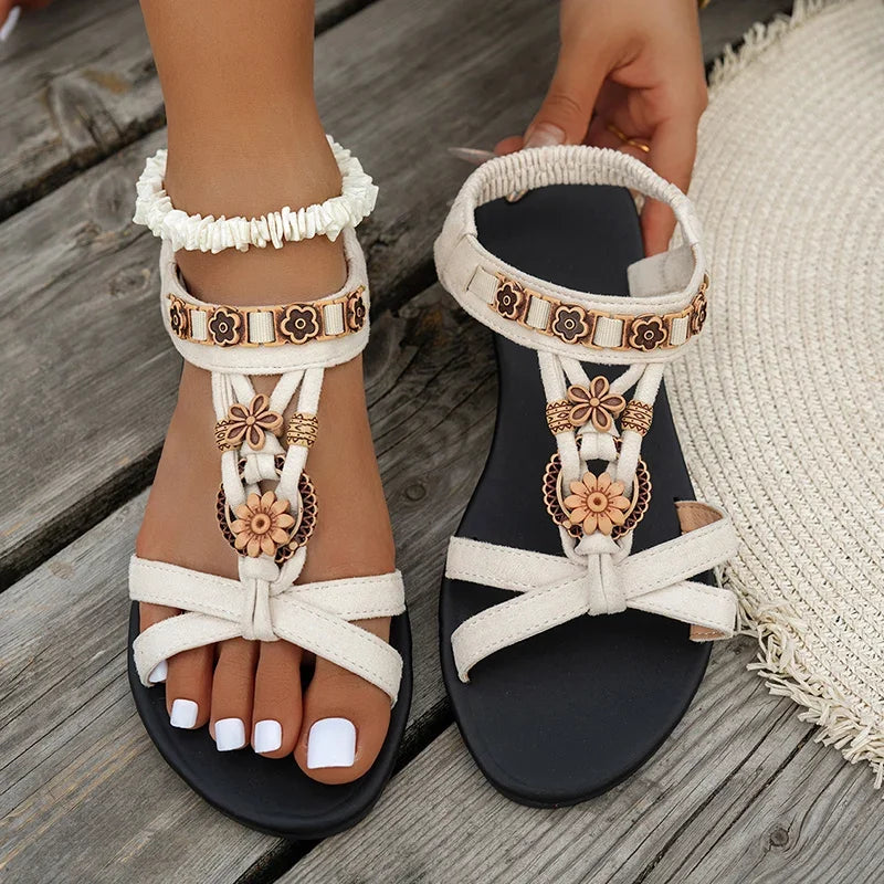 Floral Strap Sandals