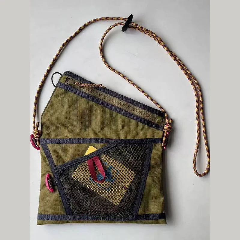 Mesh Pocket Crossbody Bag