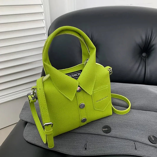 Shirt-Style Crossbody Bag