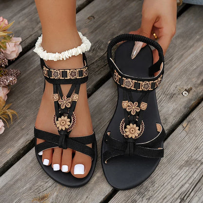 Floral Strap Sandals