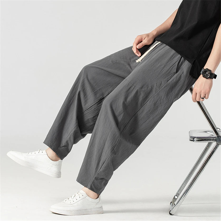 Cotton Linen Baggy Pants