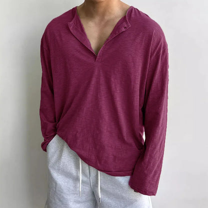 Cotton Pullover Henley