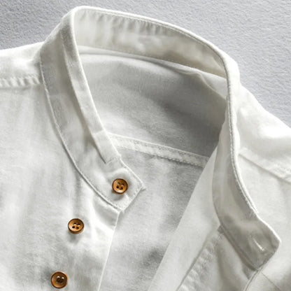 Japan Style Linen Cotton Button-up