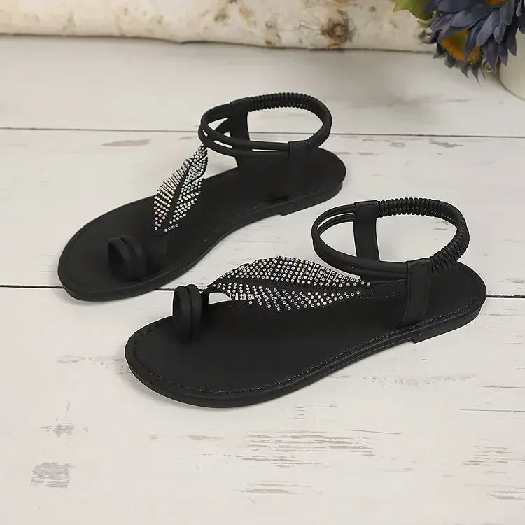 Leaf Toe-Ring Sandals