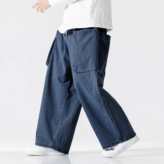 Wide-Leg Cargo Jeans