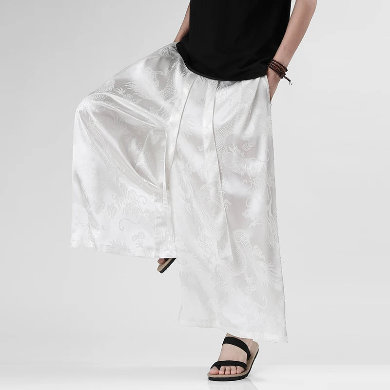 Jacquard Wide-Leg Pants