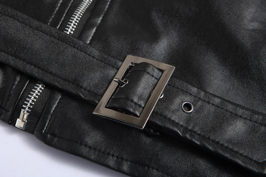 Belted Biker Jacket